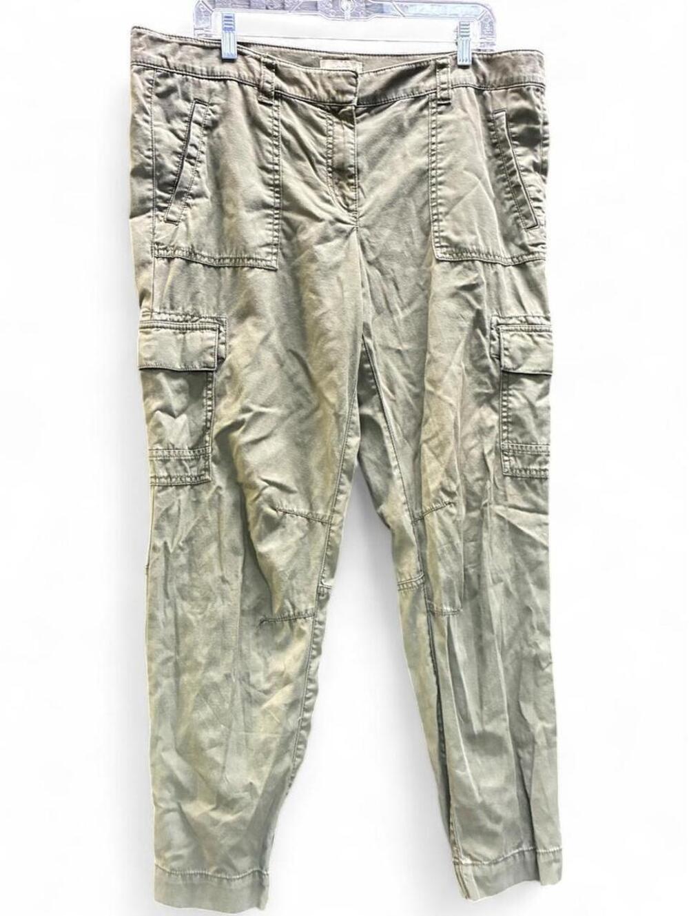 LOFT Women's Green and Khaki Trousers